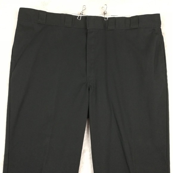 Dickies Mens Pants 874 Original Fit Work Black Flex Straight Leg 48x25 - Picture 8 of 10